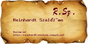 Reinhardt Szalóme névjegykártya